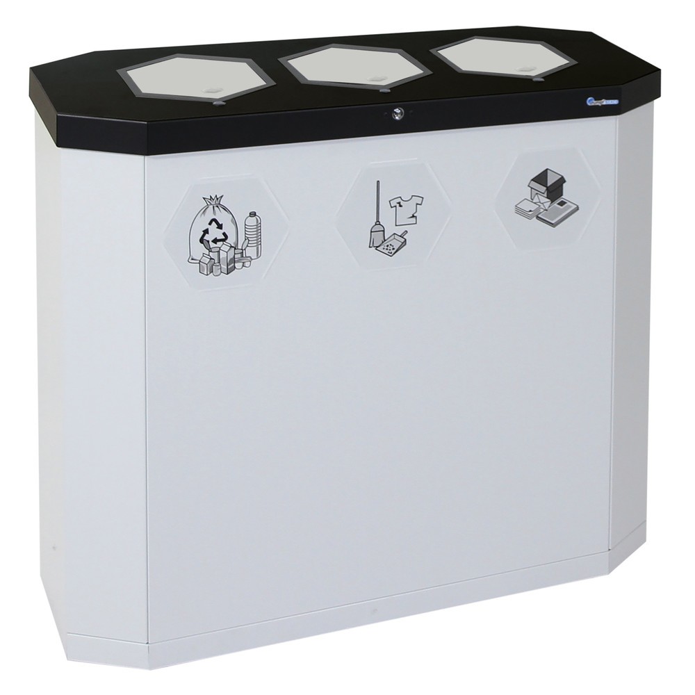 Illustration du produit: Conteneur à déchets stumpf®, Sixco 3 swing gris clair