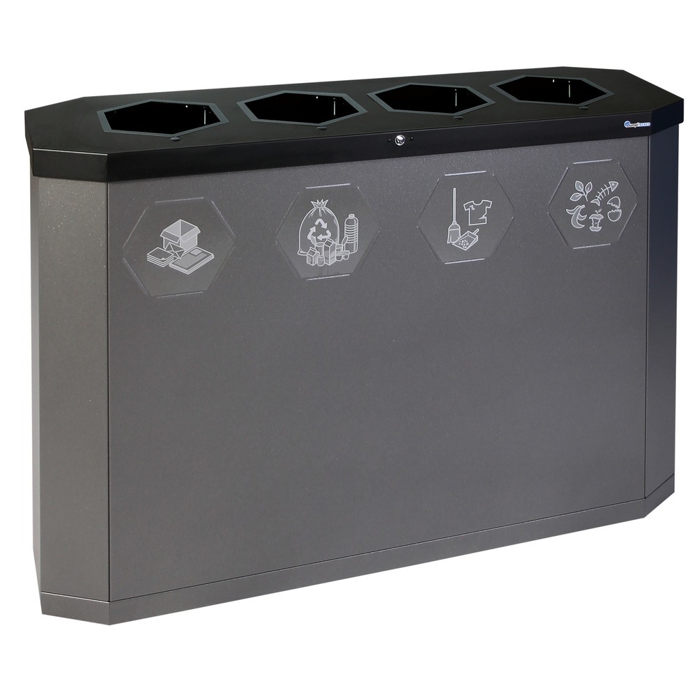 Illustration du produit: Conteneur à déchets stumpf®, Sixco 4 smart fer micacé