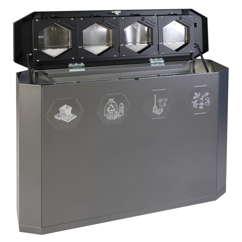 Produktabbildung Nr. 2: Conteneur à déchets stumpf®, Sixco 4 swing fer micacé