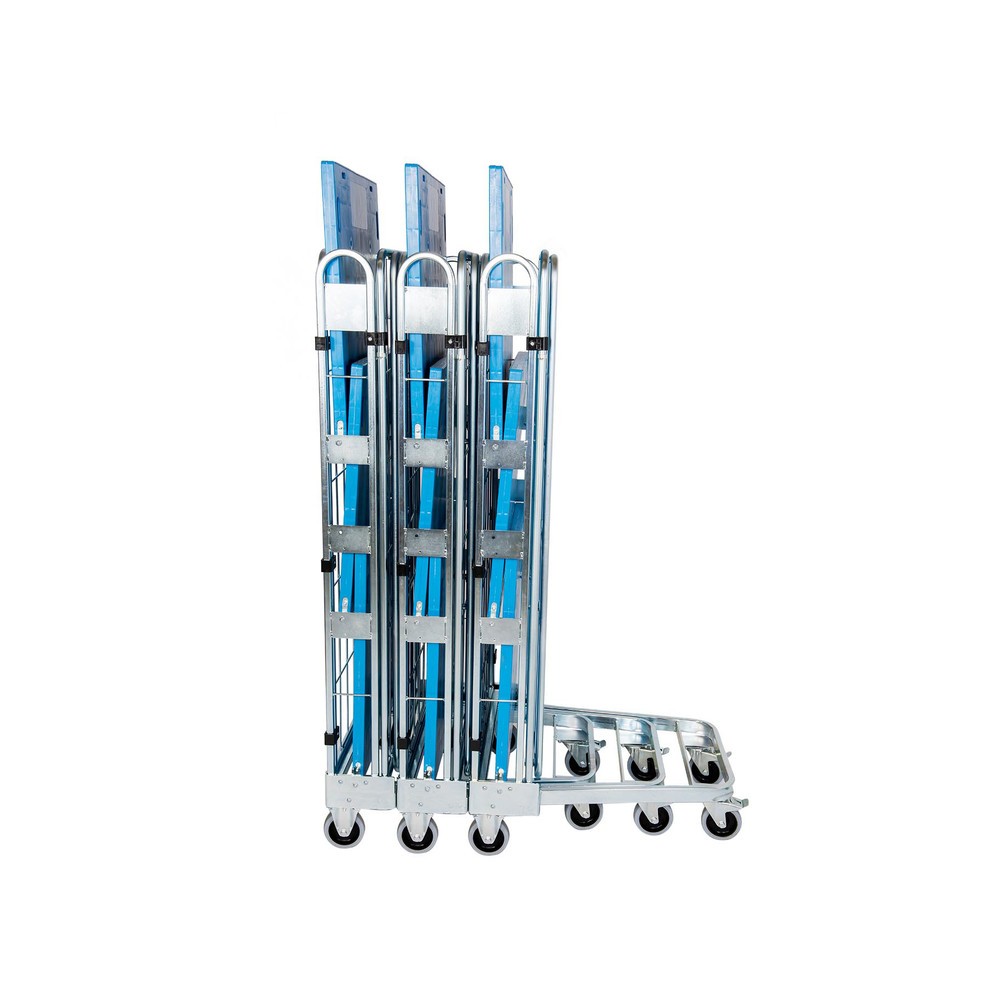 Produktabbildung Nr. 3: Conteneur à roulettes, 3 côtés avec plateau en plastique, emboîtable, hauteur 1 660 mm, sans plateau intermédiaire