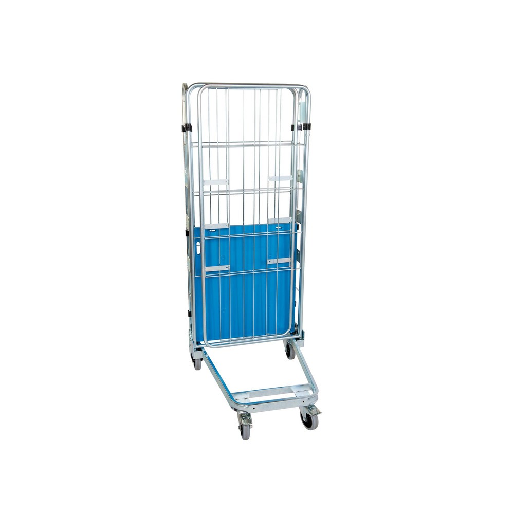 Produktabbildung Nr. 2: Conteneur à roulettes, 3 côtés avec plateau en plastique, emboîtable, hauteur 1 660 mm, sans plateau intermédiaire