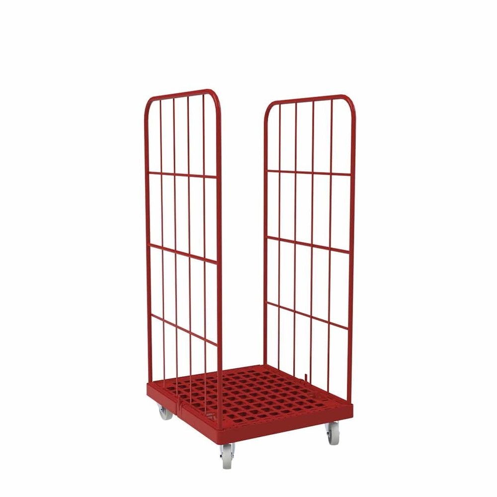 Illustration du produit: Conteneur à roulettes Classic, 2 côtés, revêtu par poudrage, plaque roulante en plastique, H x l x P 1 650 x 724 x 815 mm, rouge feu