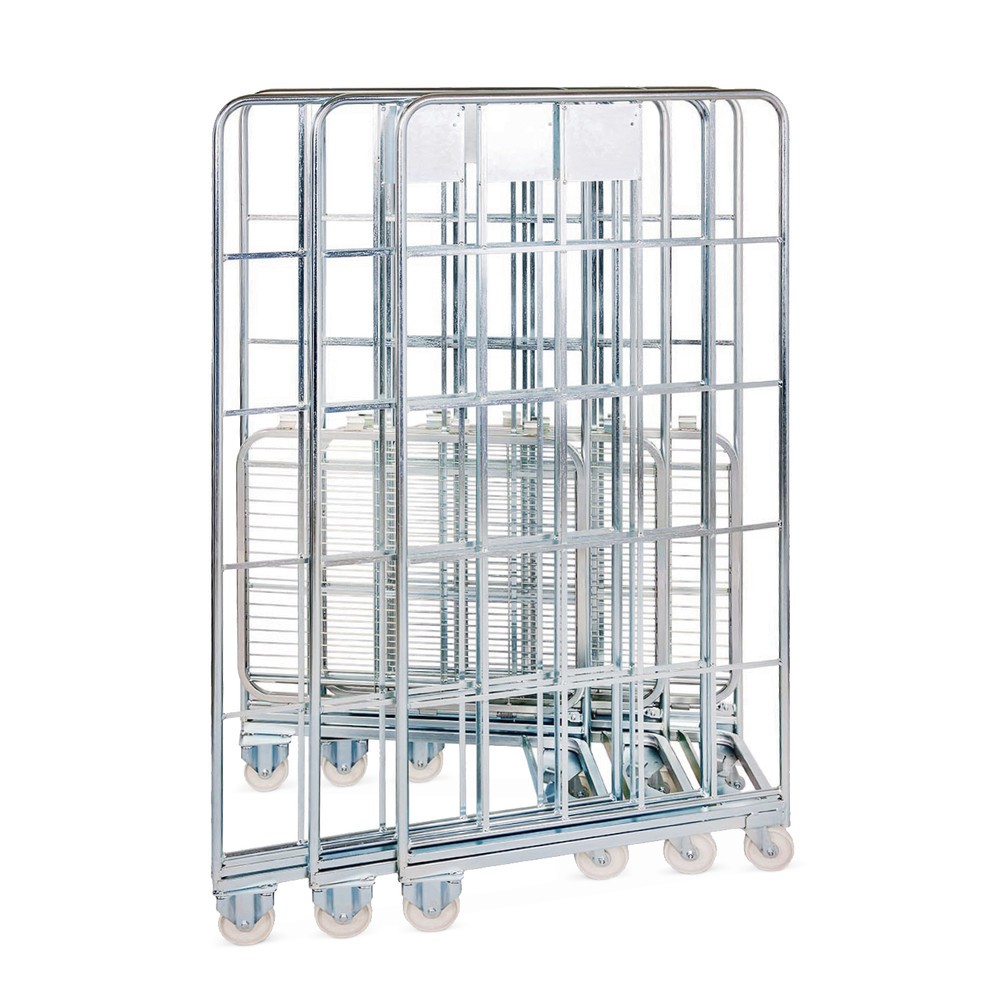 Produktabbildung Nr. 2: Conteneur à roulettes en acier BASIC, emboîtable, HxlxP 1 665 x 700 x 800 mm, 2 côtés