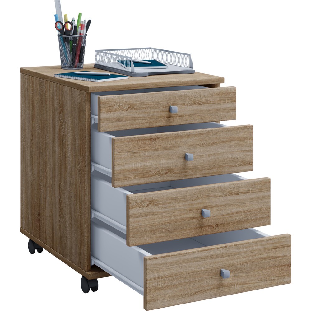 Produktabbildung Nr. 1: Bac à rouleaux Lona HxLxP 570 x 420 x 500 mm Chêne Sonoma