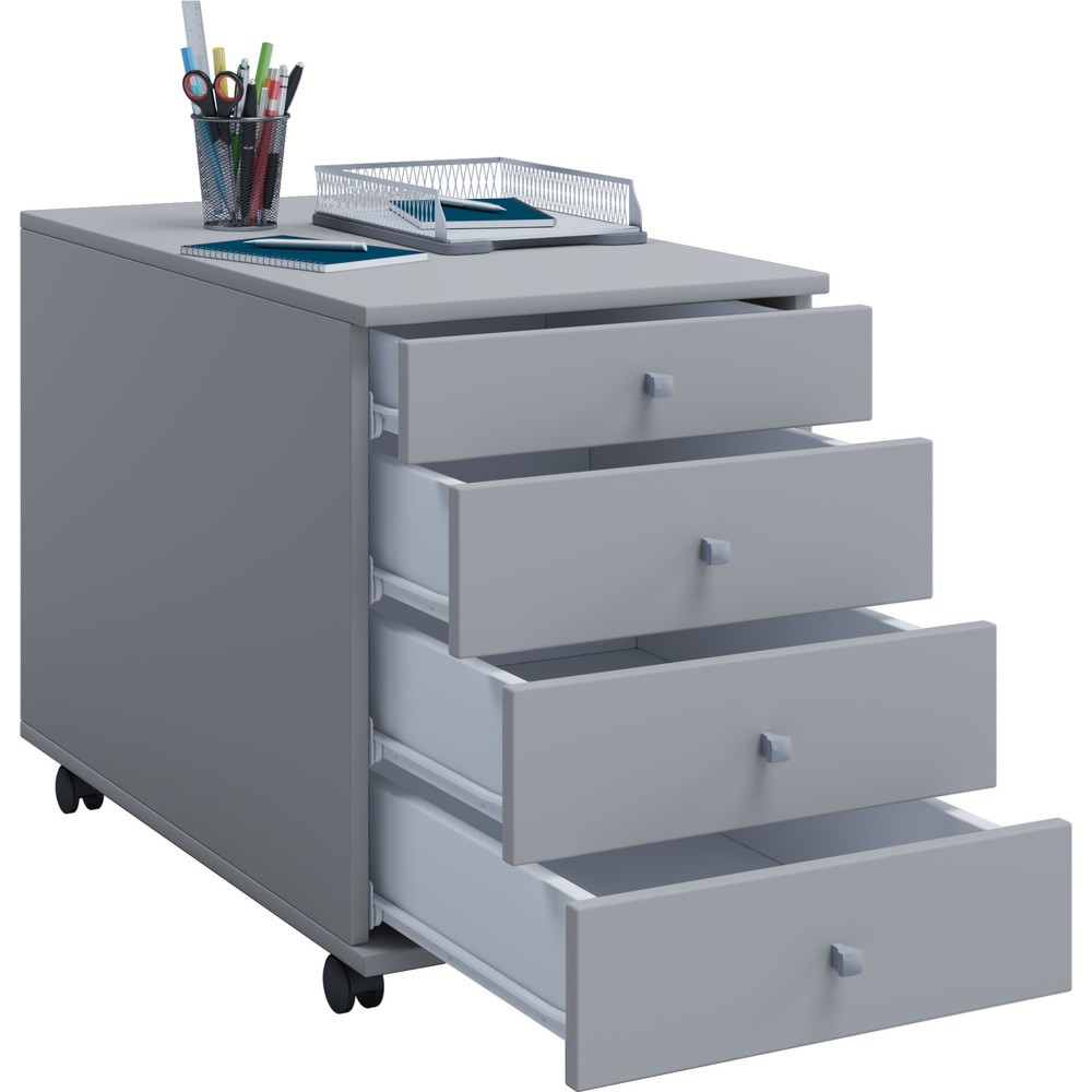 N° de l'image du produit 1 : Conteneur à roulettes Lona Maxi HxLxP 570 x 420 x 750 mm Gris