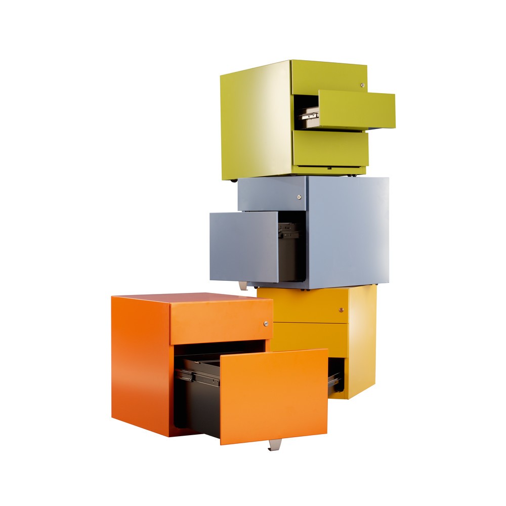 Produktabbildung Nr. 8: Conteneur à roulettes Note™, H x l x P 495 x 420 x 565 mm, 3 tiroirs, argenté