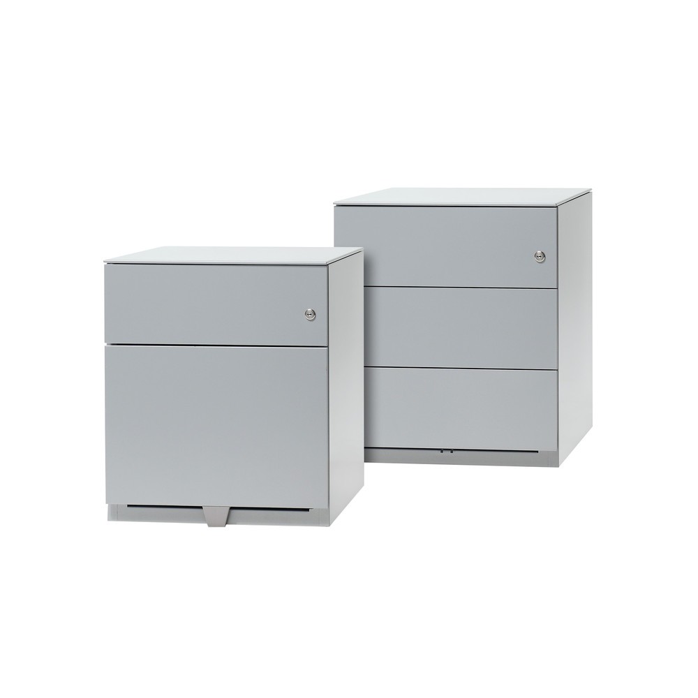 Produktabbildung Nr. 4: Conteneur à roulettes Note™, H x l x P 495 x 420 x 565 mm, 3 tiroirs, argenté