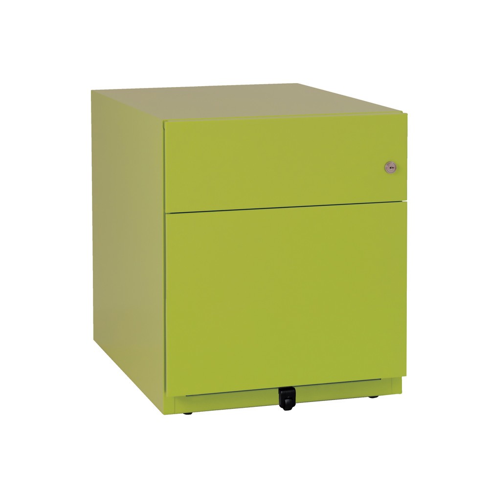 N° de l'image du produit 1 : Conteneur à roulettes Note™ avec dossiers suspendus et tiroir, H x l x P 495 x 420 x 565 mm, vert