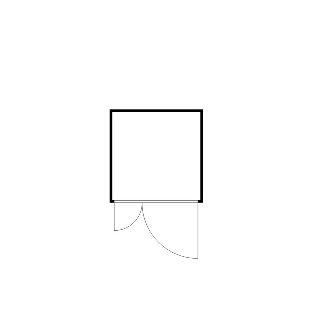 Produktabbildung Nr. 2: Conteneur de matériel FLADAFI® 4m², galvanisé, démonté, avec plancher en bois, dimensions extérieures 2 100x2 170x2 150 mm, porte à doubles battants (division asymétrique), au centre du côté large