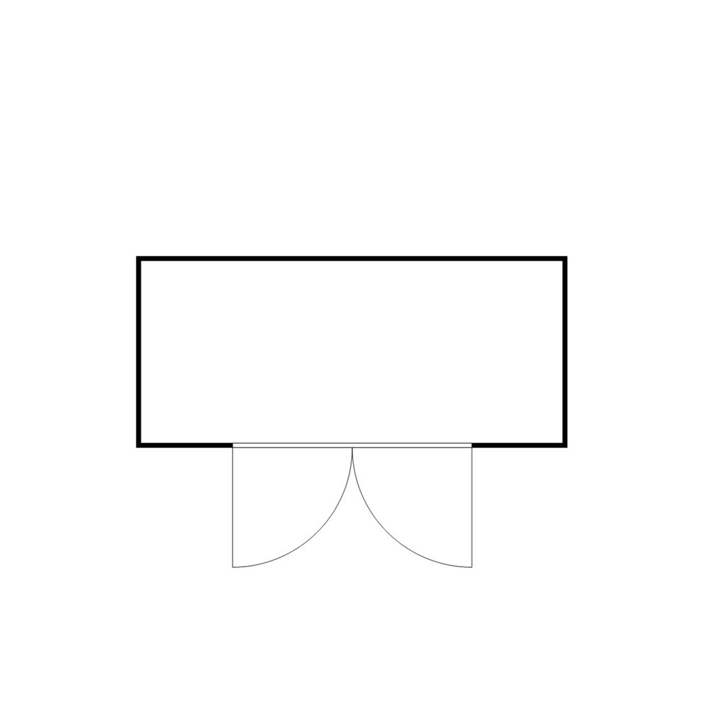 N° de l'image du produit 2 : Conteneur de matériel FLADAFI® 10m², galvanisé, démonté, avec plancher en bois, dimensions extérieures 5 080x2 170x2 150 mm, porte à doubles battants, au centre du côté large