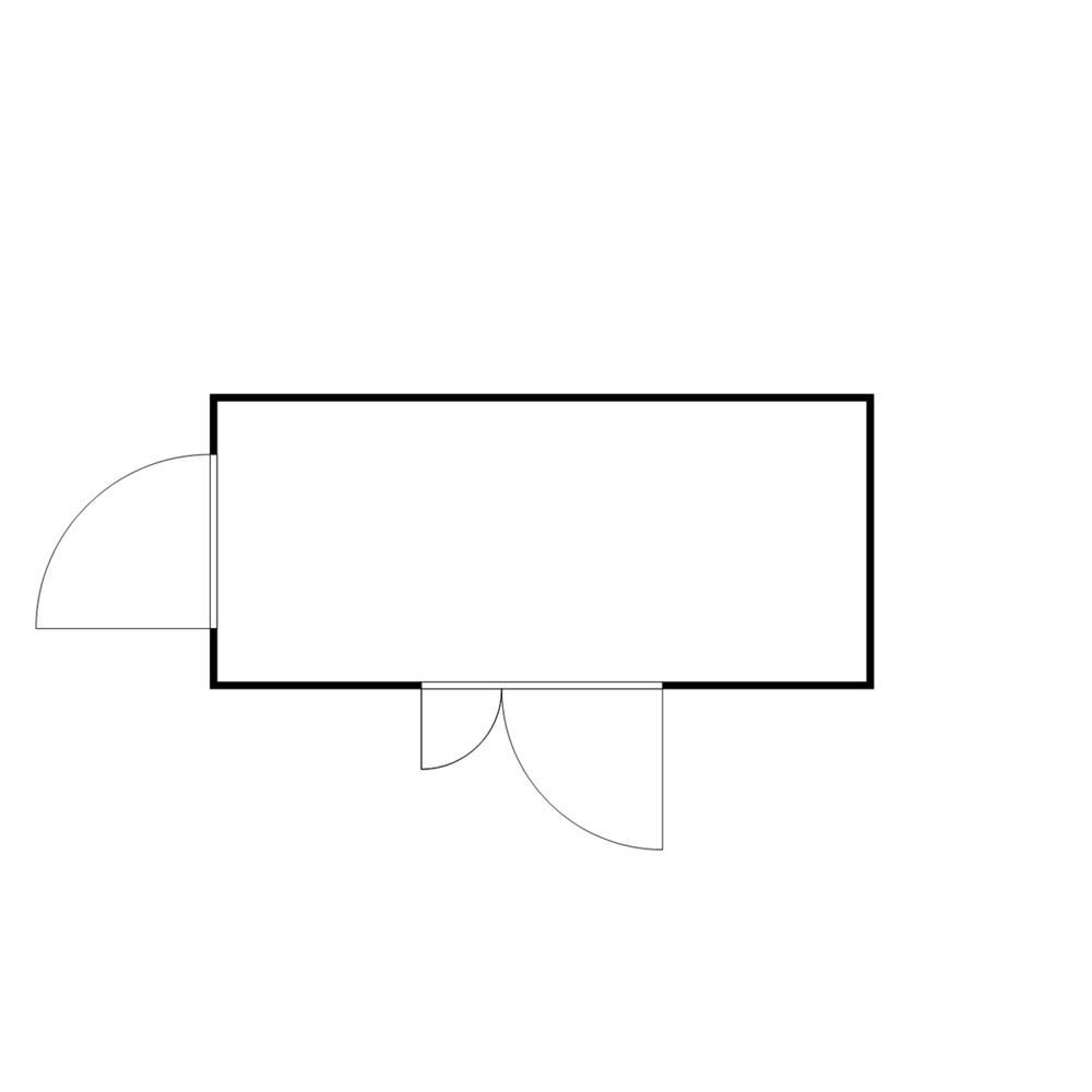 N° de l'image du produit 2 : Conteneur de matériel FLADAFI® 10m², galvanisé, démonté, avec plancher en bois, dimensions extérieures 5 080x2 170x2 150 mm, porte à doubles battants (division asymétrique), au centre du côté large, porte supplémentaire