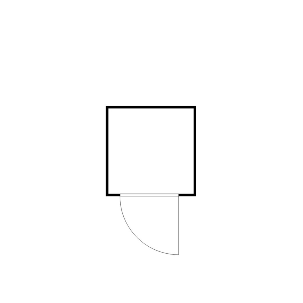 N° de l'image du produit 2 : Conteneur de matériel FLADAFI® 6m², galvanisé, démonté, sans fond, dimensions extérieures 3 050x2 170x2 115 mm, porte à doubles battants (division asymétrique), au centre du côté large