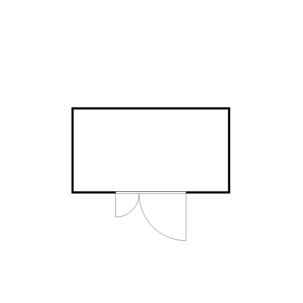 N° de l'image du produit 2 : Conteneur de matériel FLADAFI® 8m², galvanisé, démonté, sans fond, dimensions extérieures 4 050x2 170x2 115 mm, porte à doubles battants (division asymétrique), au centre du côté large
