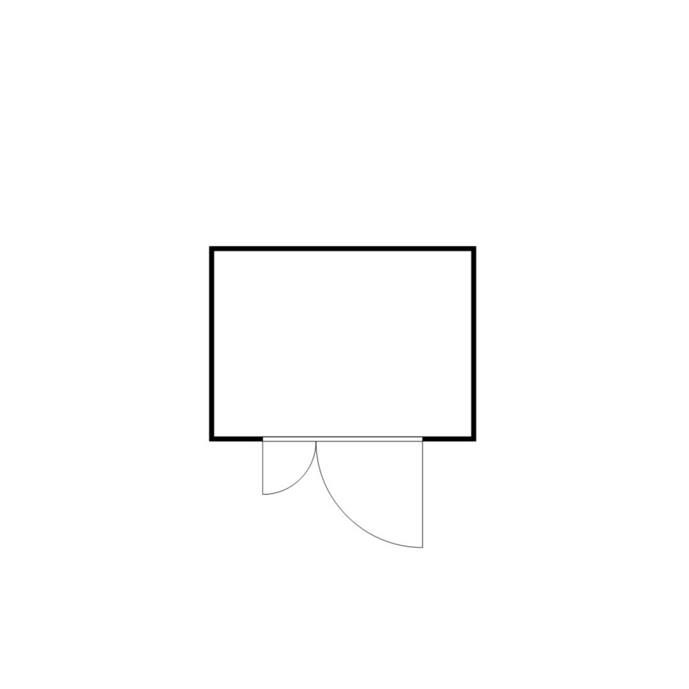 N° de l'image du produit 2 : Conteneur de matériel FLADAFI® 6m², isolé, avec fond isolé, dimensions extérieures 3 050x2 170x2 500 mm, porte à doubles battants (division asymétrique), au centre du côté large