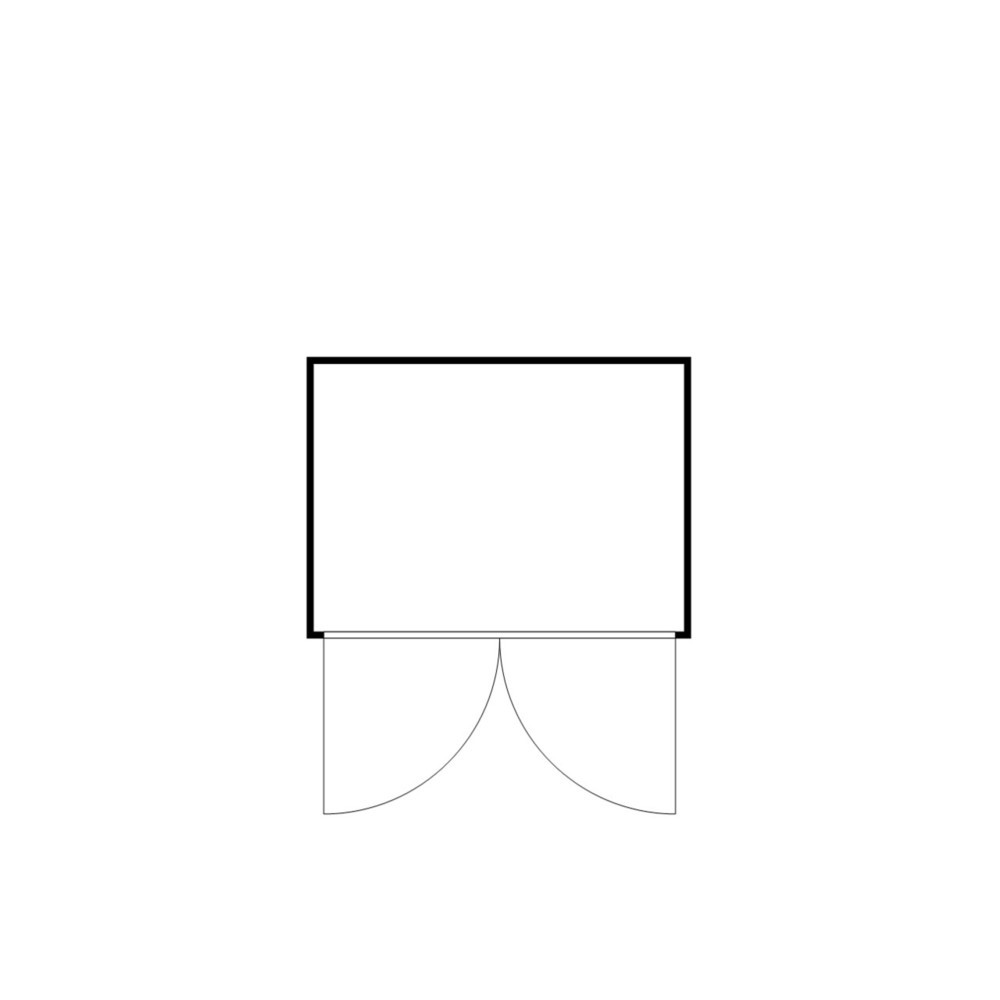 N° de l'image du produit 2 : Conteneur de matériel FLADAFI® 6m², isolés, avec fond isolé, dimensions extérieures 3 050x2 170x2 500 mm, porte à doubles battants, au centre du côté large