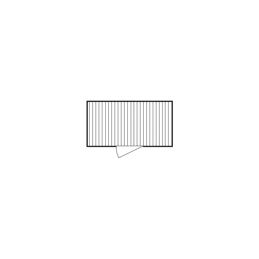 N° de l'image du produit 2 : Conteneur de matériel FLADAFI® 8m², isolé, avec plancher en bois, dimensions extérieures 4 050x2 170x2 405 mm, porte à un battant, au centre du côté large
