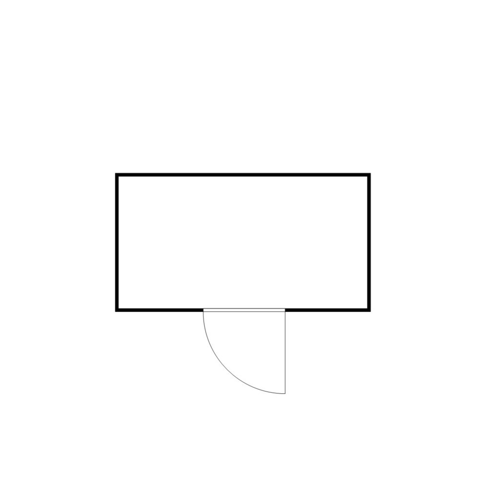 N° de l'image du produit 2 : Conteneur de matériel FLADAFI® 8m², isolés, avec fond isolé, dimensions extérieures 4 050x2 170x2 500 mm, porte à un battant, au centre du côté large