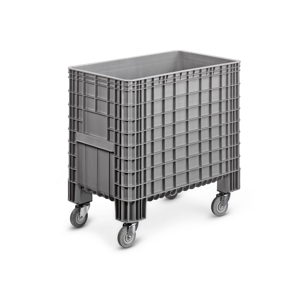 Illustration du produit: Conteneur grand format, gris, 1 030x600x980 mm, fermé, avec 4 roues directrices