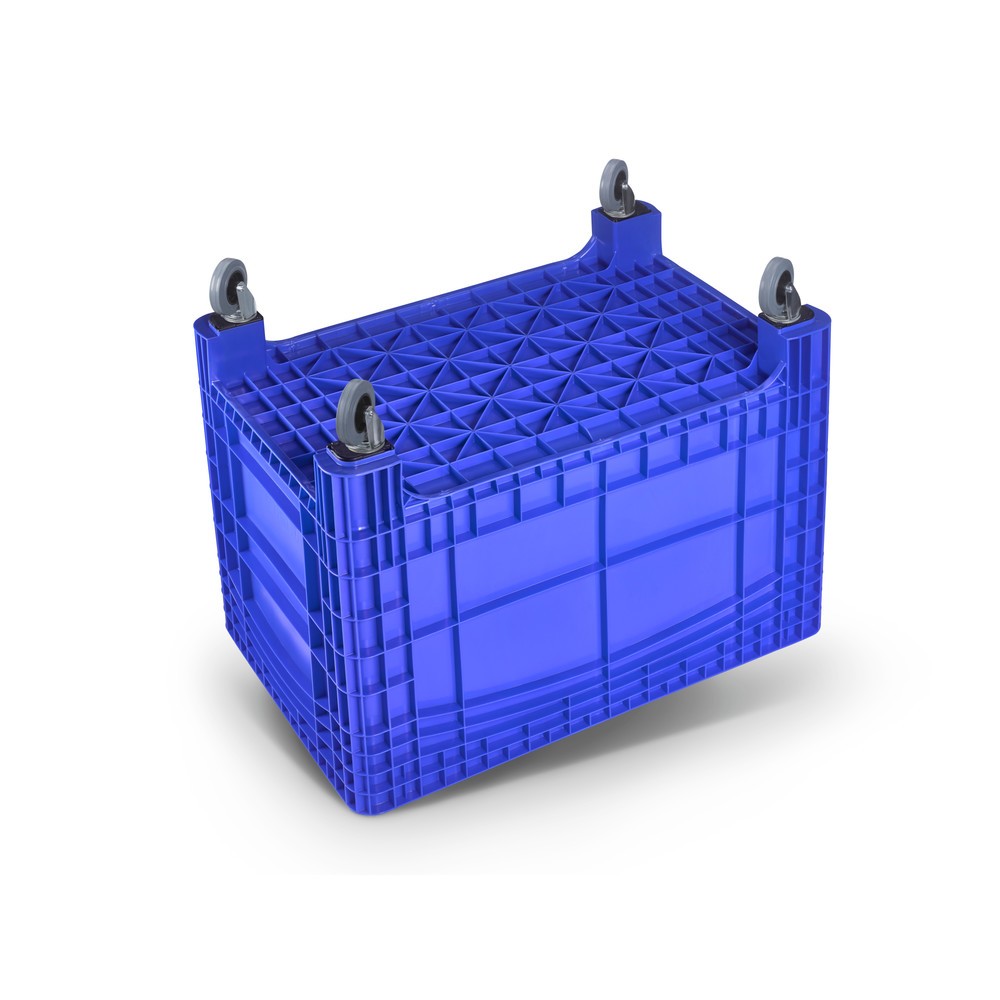 Produktabbildung Nr. 2: Conteneur grand format XL, HxlxP 800 x 1.200 x 800 mm, 535 litres, 4 roues directrices, bleu