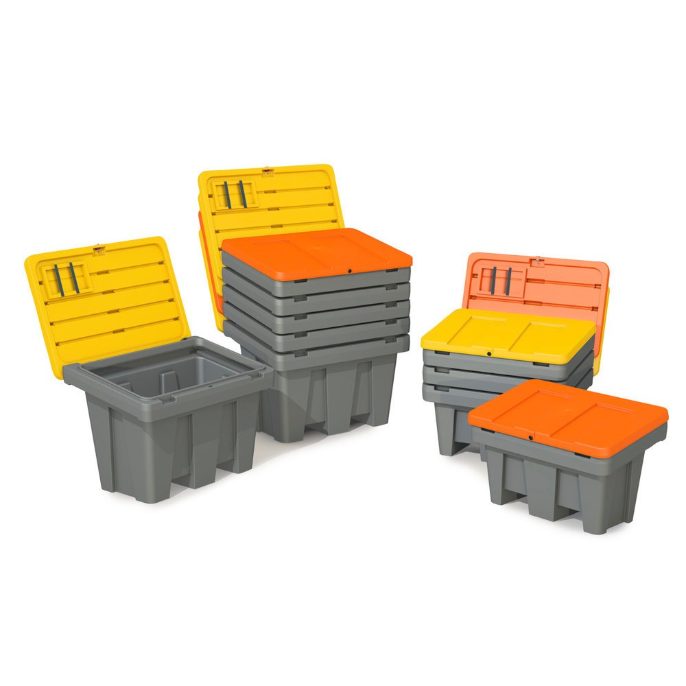 Produktabbildung Nr. 4: Bac à paillettes GB 150, gris/jaune, 150 litres