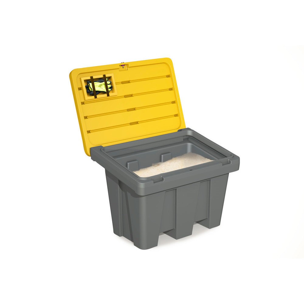 N° de l'image du produit 6 : Conteneur à paillettes GB 300, gris/jaune, 300 litres
