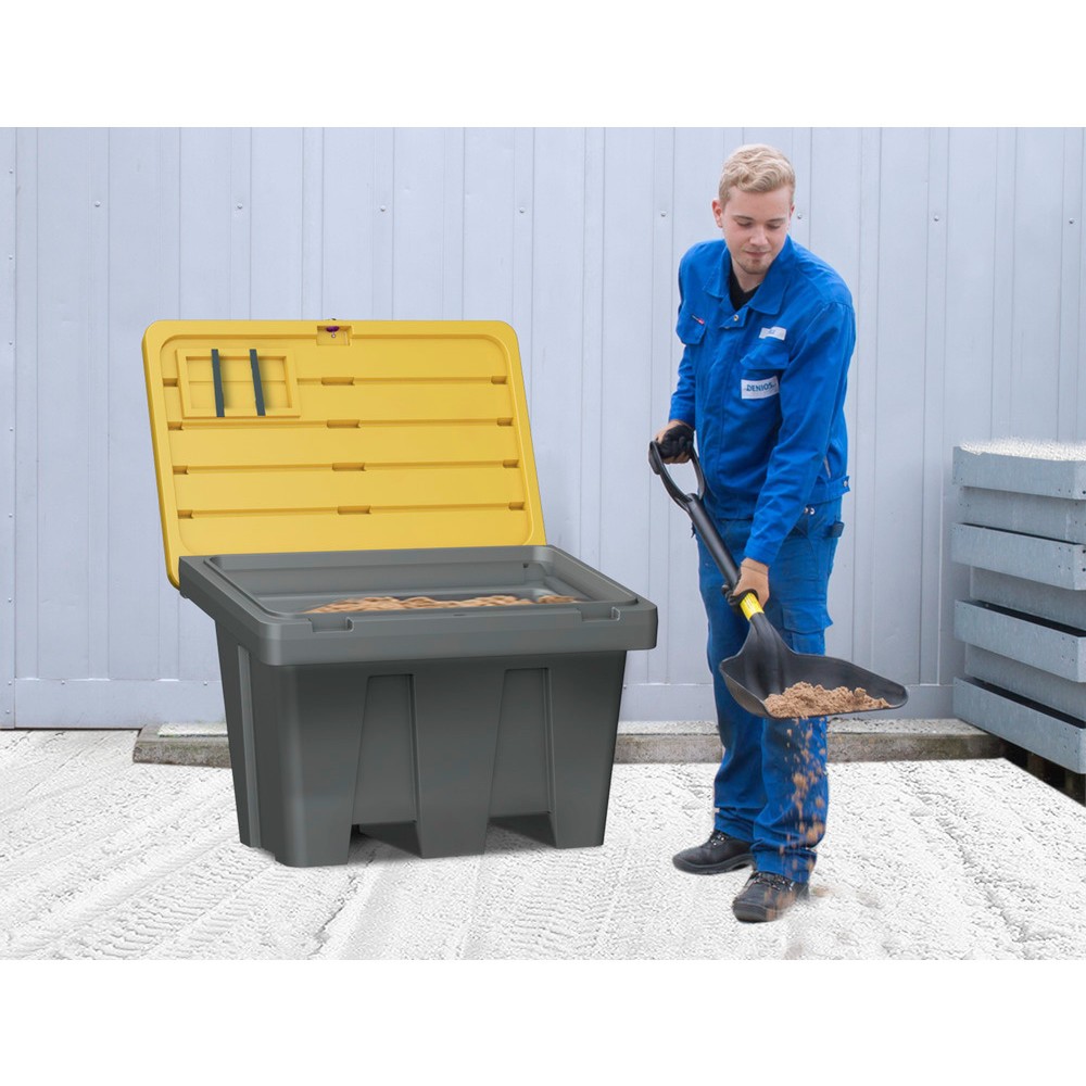 N° de l'image du produit 8 : Conteneur à paillettes GB 300, gris/jaune, 300 litres