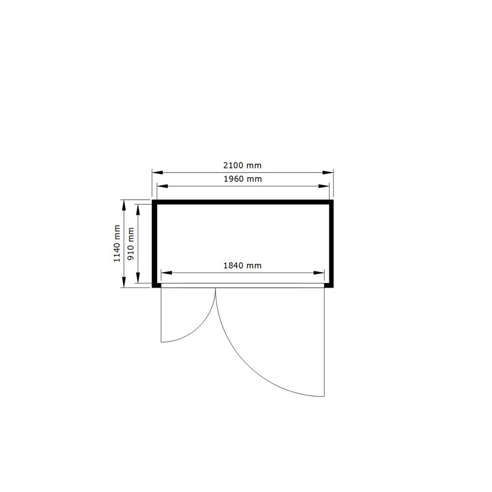 N° de l'image du produit 2 : Conteneur pour substances dangereuses SAFE Tank 1900 ALG, isolé, installation à l'extérieur, complètement monté, revêtement plastique RAL 9002, dimensions extérieures 2 100x1 440x2 520 mm, porte à doubles battants (division asymétrique), au