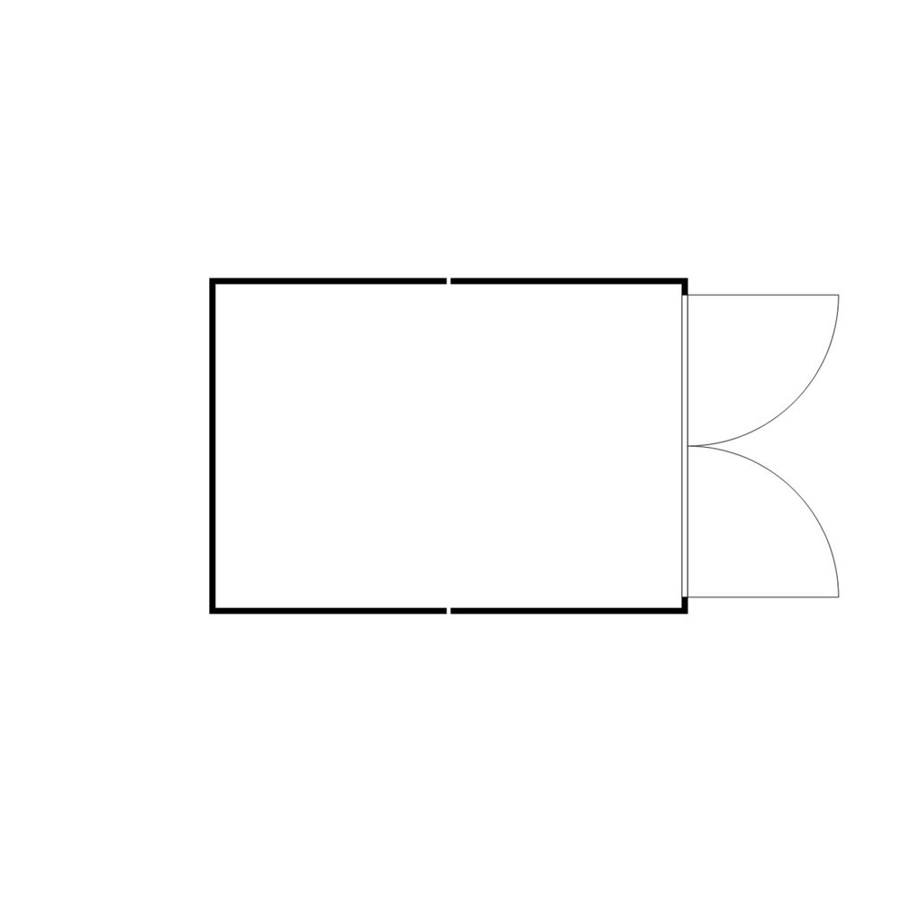 N° de l'image du produit 2 : Conteneur pour substances dangereuses SAFE Tank 2000 ECO, efficacité énergétique grâce à la commande du ventilateur en fonction des portes à doubles battants (division asymétrique) dimensions extérieures 3 350x4 340x2 560 mm, porte à doubles