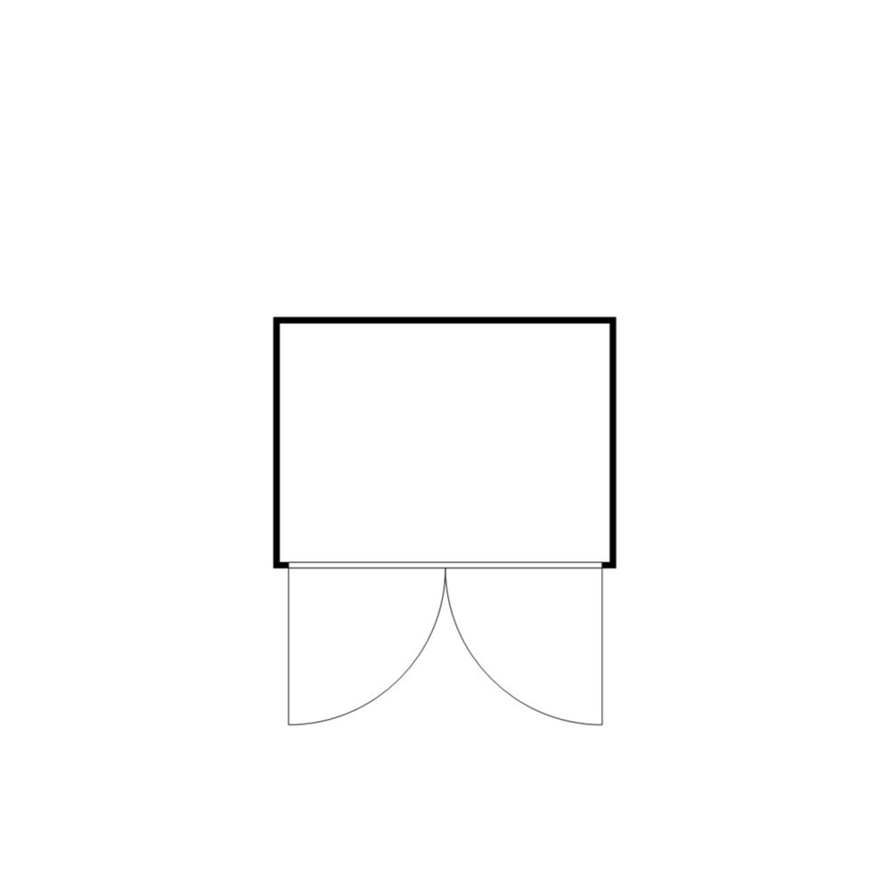 N° de l'image du produit 2 : Conteneur pour substances dangereuses SAFE Tank 1000 WGK, isolé, monté, revêtement plastique RAL 9002, dimensions extérieures 3 050x2 170x2 560 mm, porte à doubles battants, au centre du côté large, surface de stockage 6 m²