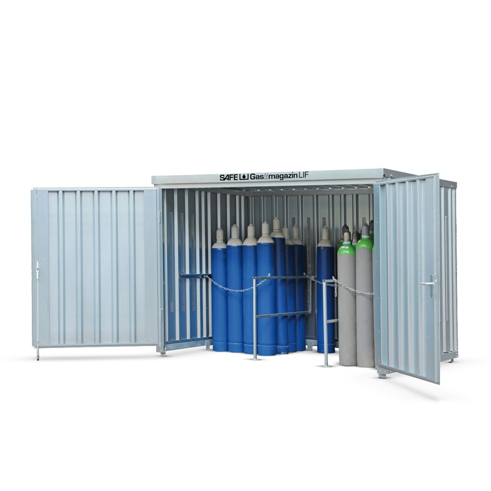 Conteneur de Stockage de bouteilles de gaz sans cadre, HxLxP 2.250 x 3.005 x 2.170 mm Illustration du produit: Conteneur de Stockage de bouteilles de gaz sans cadre, HxLxP 2.250 x 3.005 x 2.170 mm