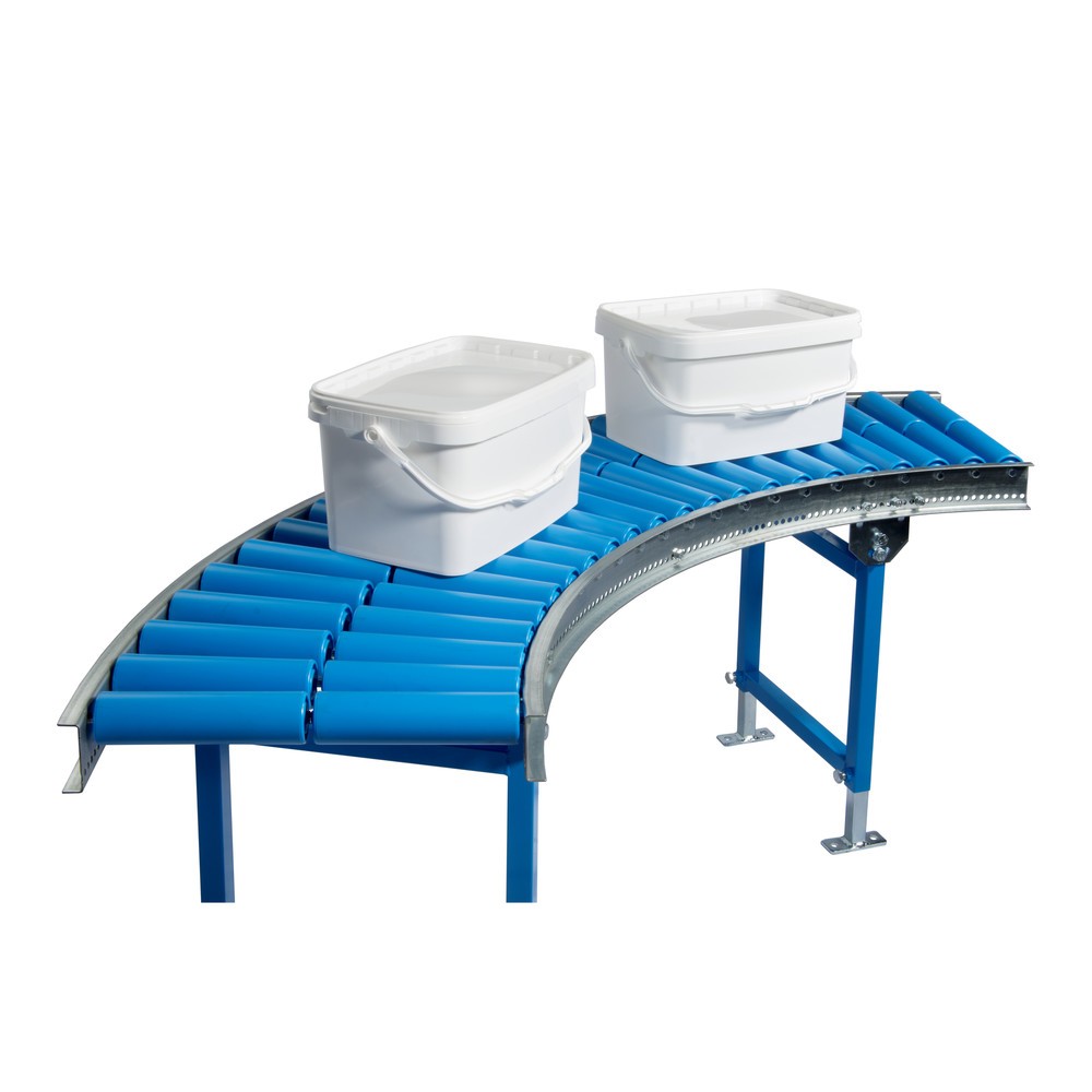 N° de l'image du produit 2 : Convoyeur à rouleaux pour charges légères BLUME, courbe 45˚, rouleaux en plastique, Ø 50 mm, largeur de voie 300 mm, entraxe 100 mm