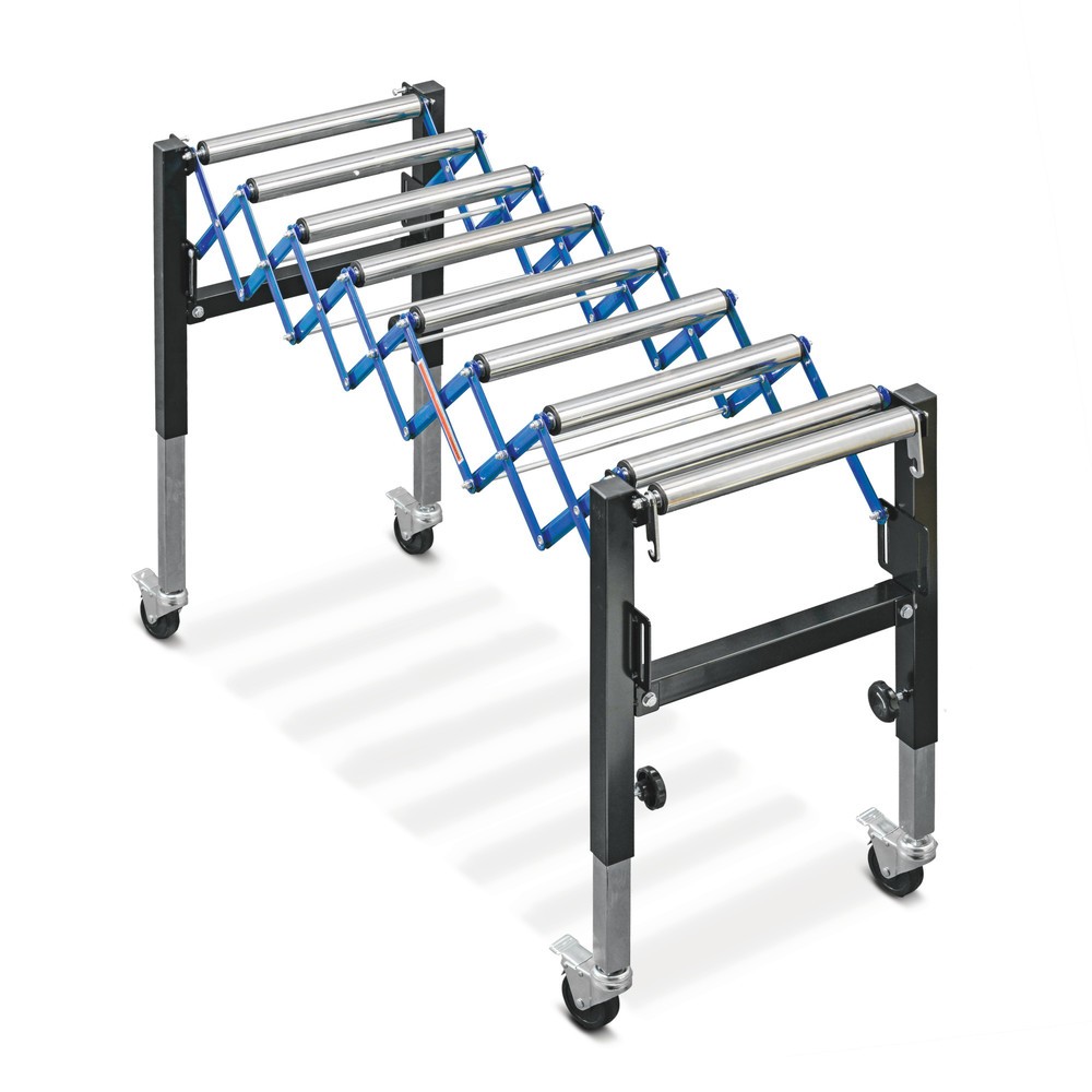 Illustration du produit: Convoyeur à rouleaux extensible Ameise®, longueur de voie 405 à 1 275 mm, largeur de voie 500 mm, capacité de charge 90 kg