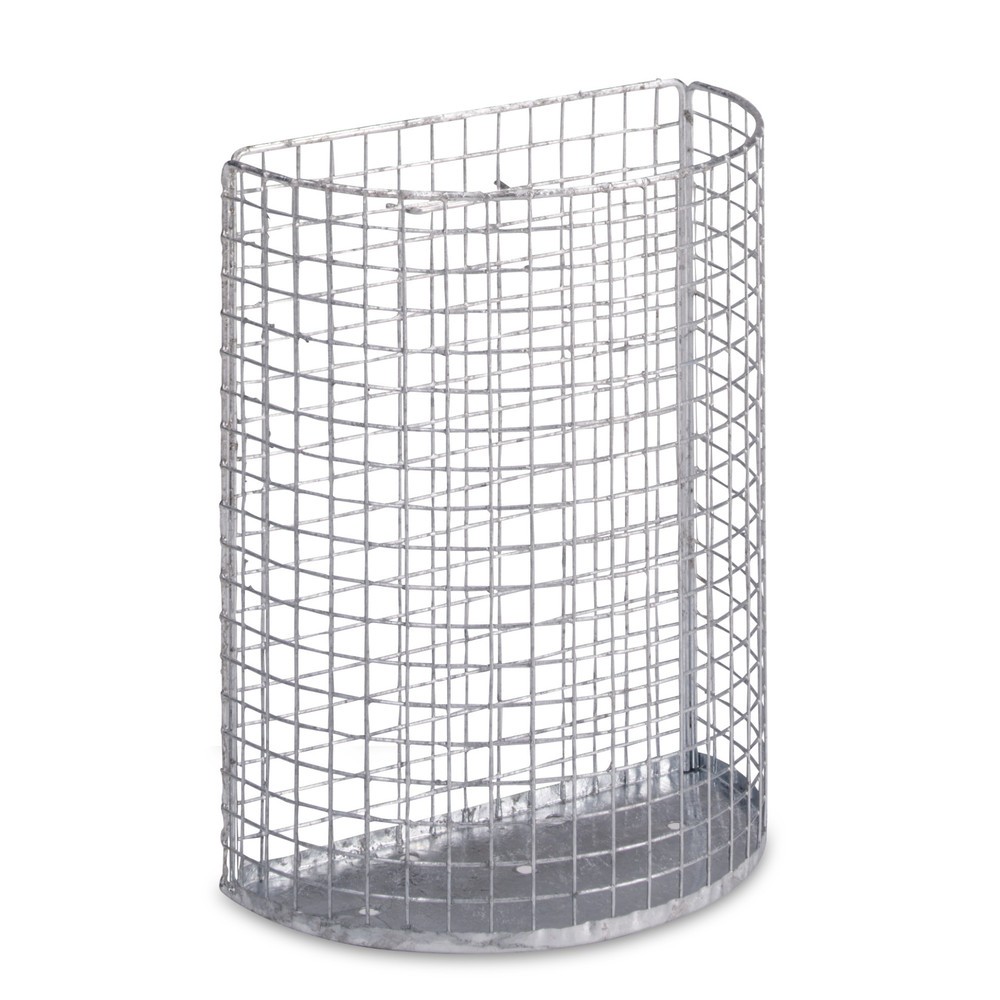 Illustration du produit: Corbeille à déchets en treillis métallique, fond en tôle d'acier, 18 litres, galvanisée à chaud