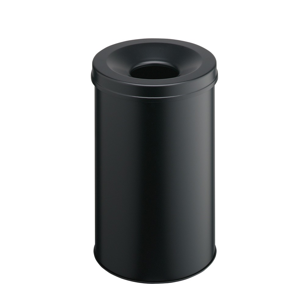 Produktabbildung Nr. 1: Corbeille à papier de sécurité DURABLE®, en acier, 60 litres, couvercle étouffoir, noire