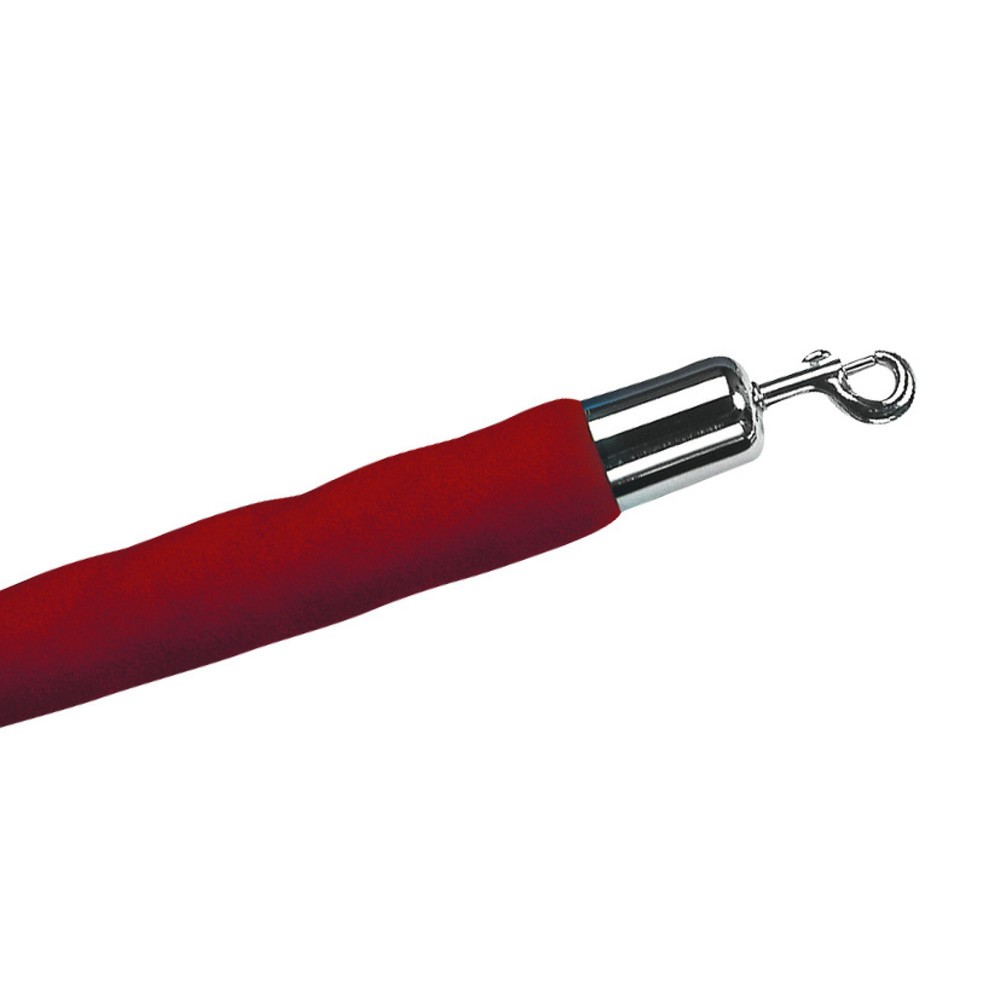 Illustration du produit: Cordon de velours avec fermoirs chromés, rouge