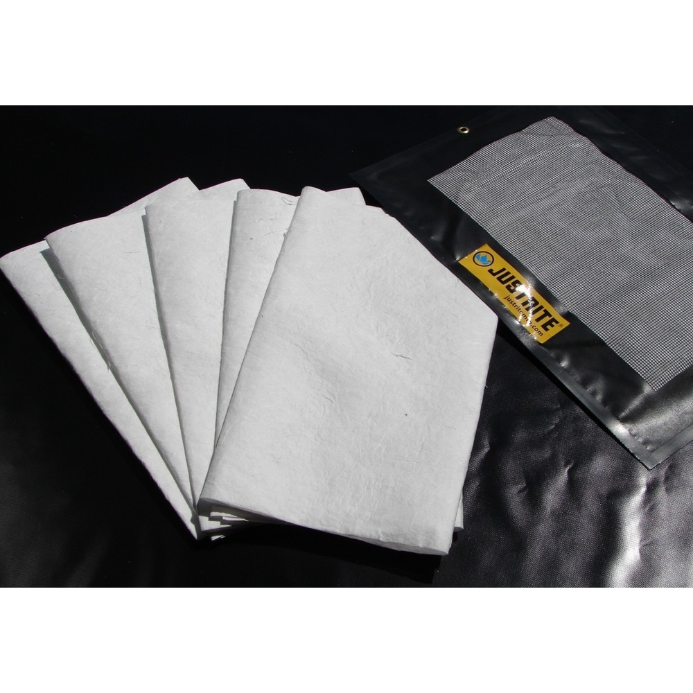 Illustration du produit: Coussinet absorbant Justrite, remplissage ultérieur possible, L x l 910 x 610 mm, capacité 7 l