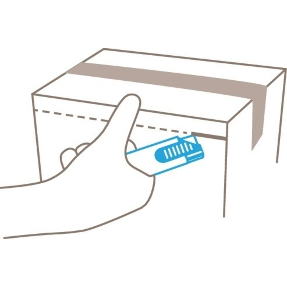 Produktabbildung Nr. 2: Couteau de sécurité SECUNORM HANDY no. 445 L. 100 mm l. 7,8 mm H. 25,5 mm profon
