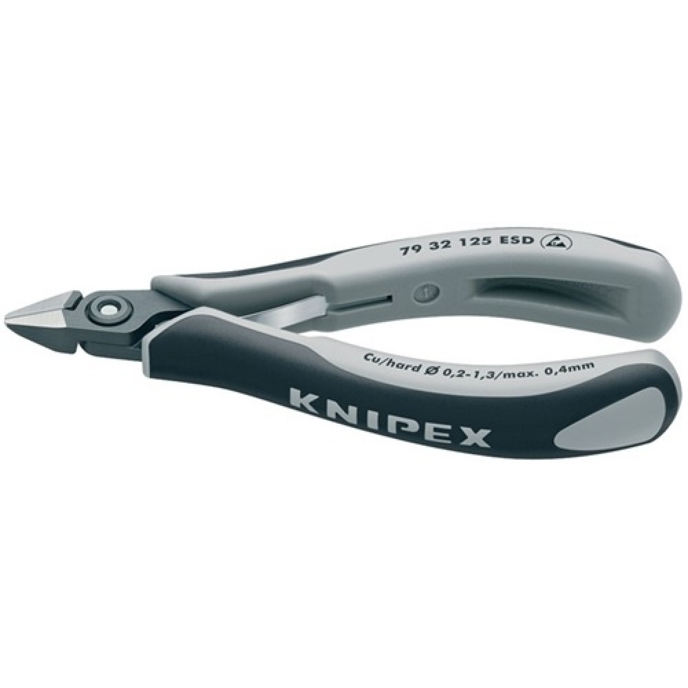 Illustration du produit: Pince coupante électronique de précision longueur 125 mm forme 3 facette oui, tr