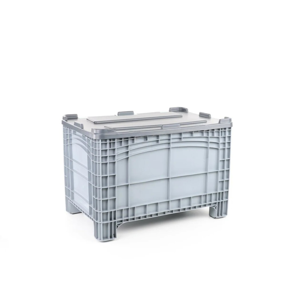 Produktabbildung Nr. 1: Couvercle à charnières pour conteneur grand format, ajouré, 1 200x800 mm