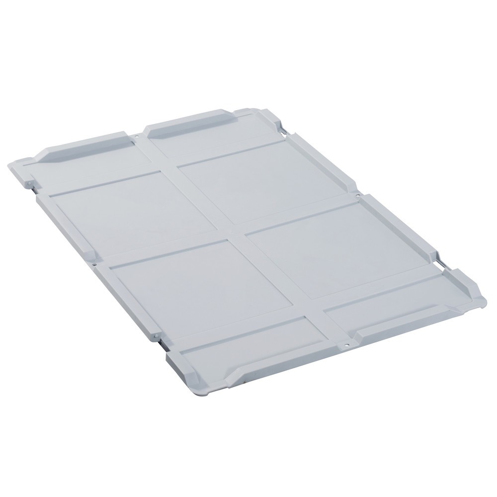 Illustration du produit: Couvercle à charnières, sans fermetures pour bac empilable format Europe, pour lxP 400 x 300 mm