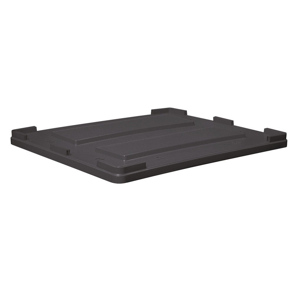 Illustration du produit: Couvercle pour grands conteneurs en polyéthylène, contenance 610 litres, anthracite