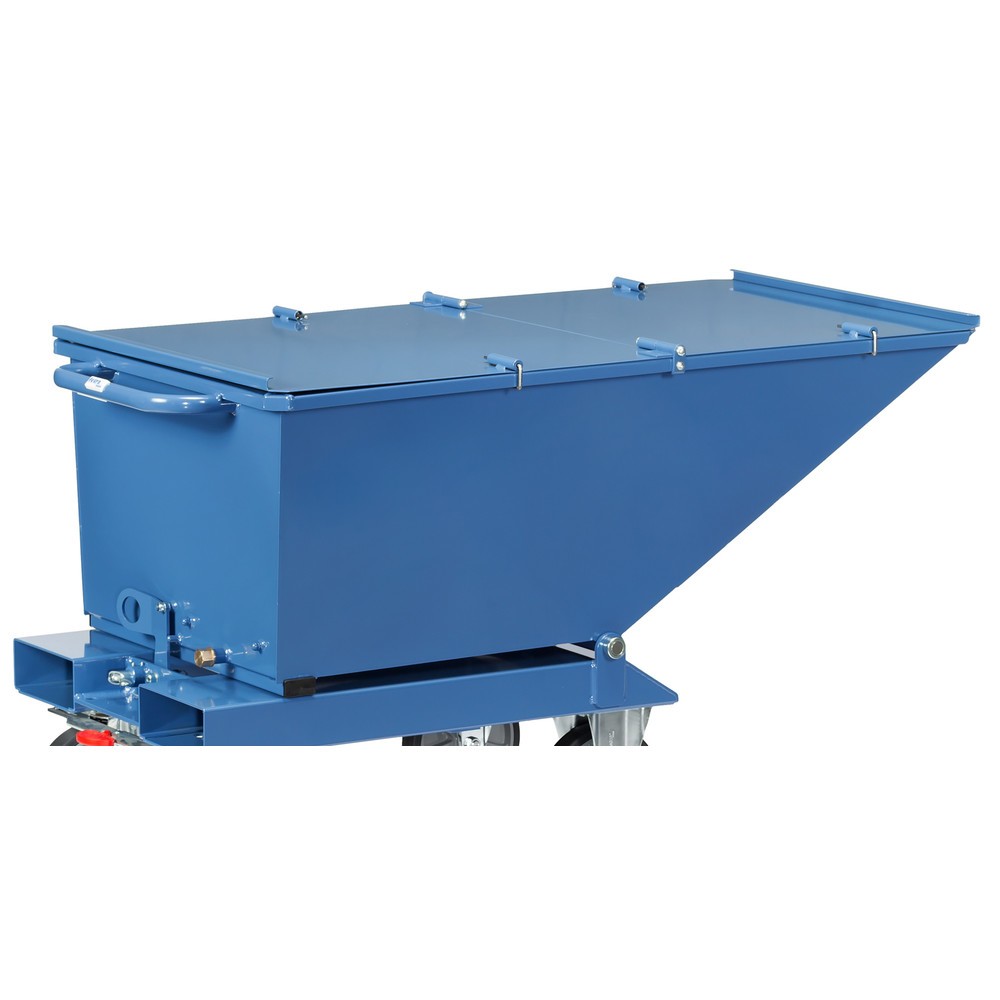 Produktabbildung Nr. 1: Couvercle rabattable pour benne basculante fetra® à roulettes, 0,25 m³, bleu