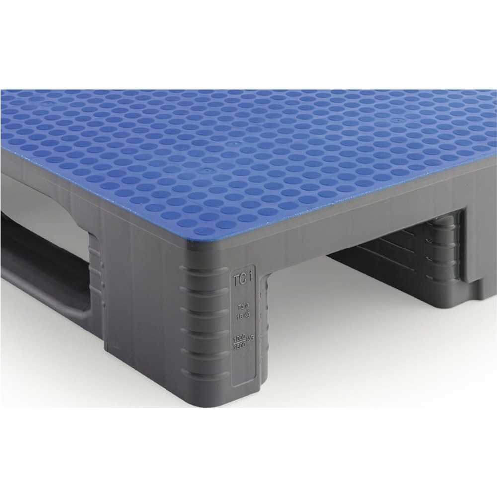 Produktabbildung Nr. 2: CRAEMER Kunststoffpalette, 3 Kufen geschlossen, L800xB1200xH160mm, HDPE
