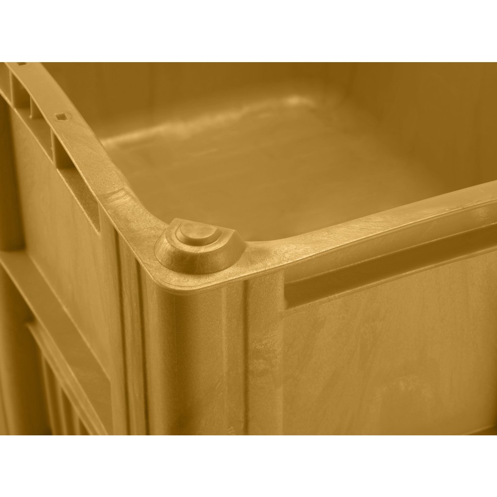 Produktabbildung Nr. 2: CRAEMER Palettenbox, 1.200 x 800 x 760 mm, 3 Kufen, gelb