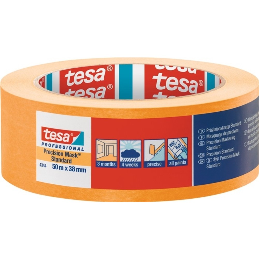 N° de l'image du produit 2 : Crêpe de précision 4344 Standard lisse beige clair longueur 50 m largeur 38 mm r