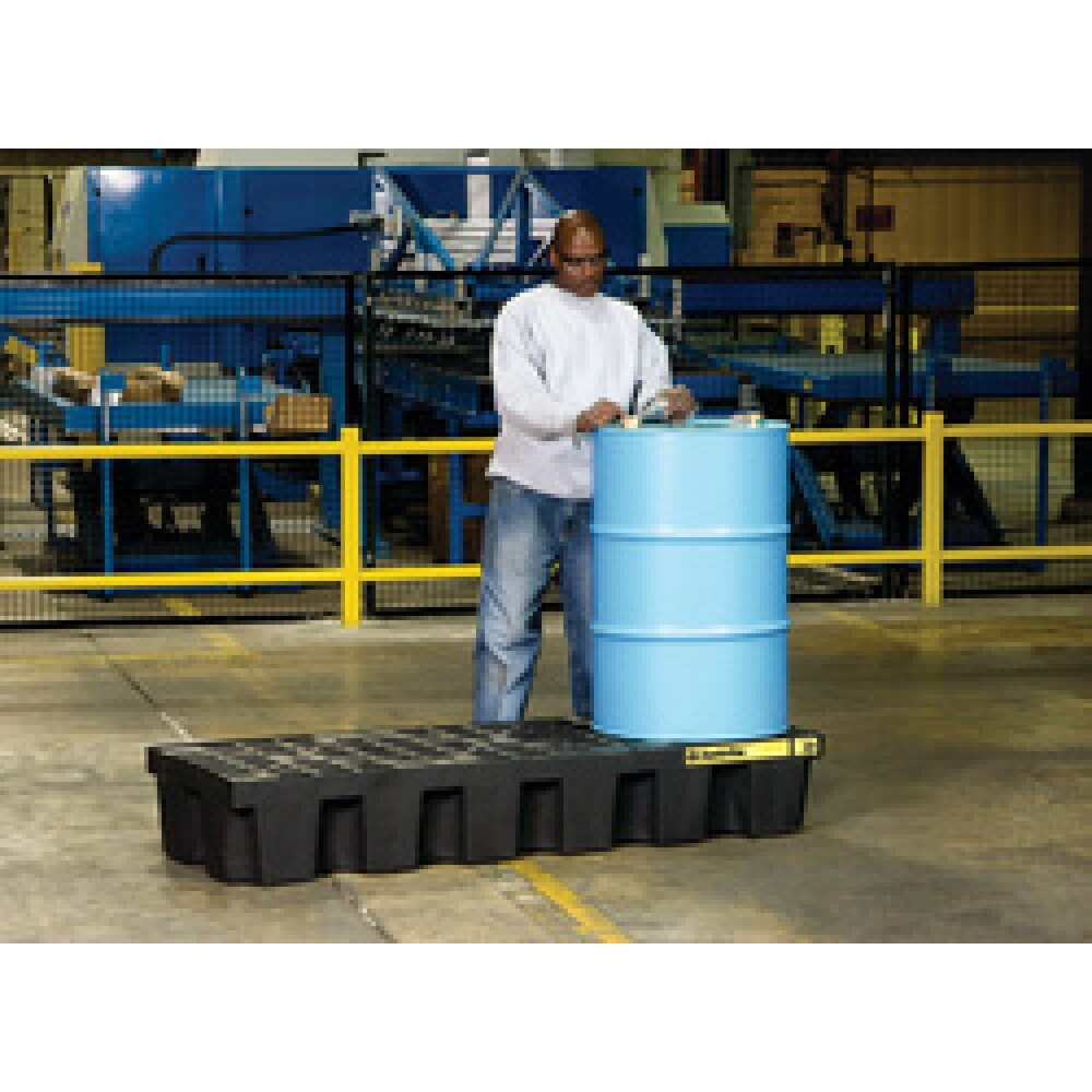 N° de l'image du produit 2 : Bac de rétention Justrite®, 3 x 200 l, capacité 284 l, noir