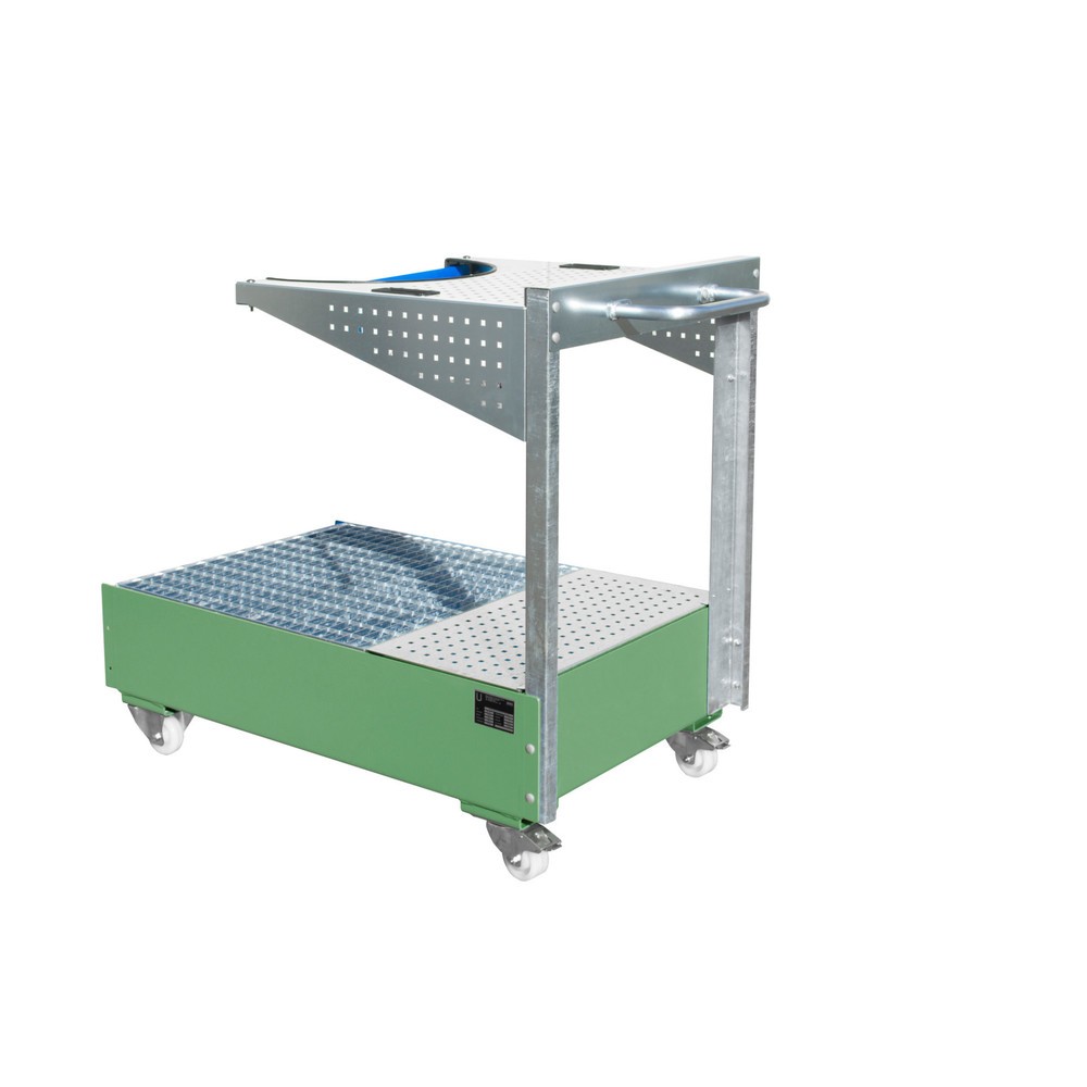Produktabbildung Nr. 1: Cuve mobile LPW, avec console à plaques perforées et sangle d'arrimage, vert réséda