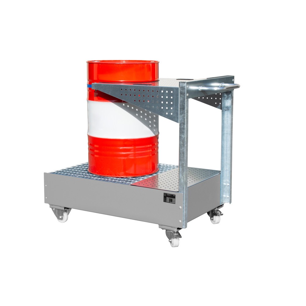 Produktabbildung Nr. 2: Cuve mobile LPW, avec console à plaques perforées et sangle d'arrimage, gris souris