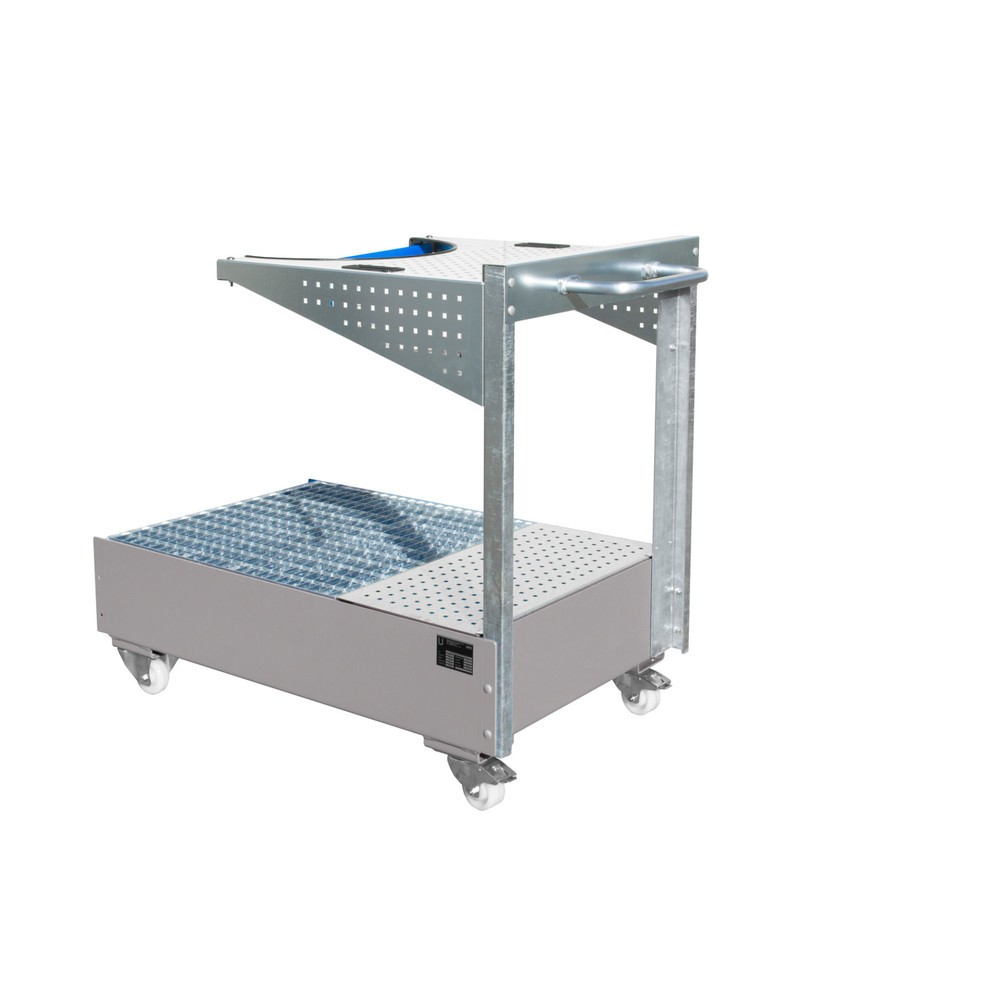 Produktabbildung Nr. 1: Cuve mobile LPW, avec console à plaques perforées et sangle d'arrimage, gris souris