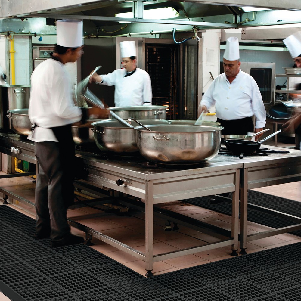Produktabbildung Nr. 2: Dalle de sol pour postes de travail de montage, système emboîtable, perforée, lxP 910 x 910 mm